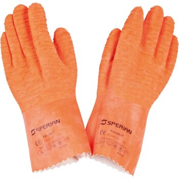 Latex Handschuhe 5 Finger orange L&auml;nge 300 mm PP4404300