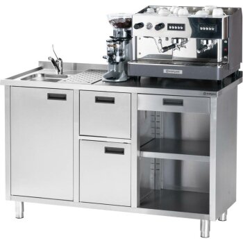 Arbeitstisch f&uuml;r Kaffeemaschine 1500 x 700 x 1000 mm...