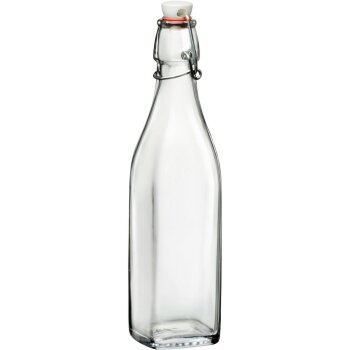 Glasflasche + luftdichtem B&uuml;gelverschluss 0,5 L...