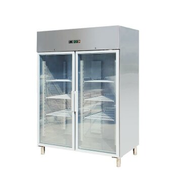 Lagerkühlschrank mit 2 Glasstüren 148 x 83 cm...